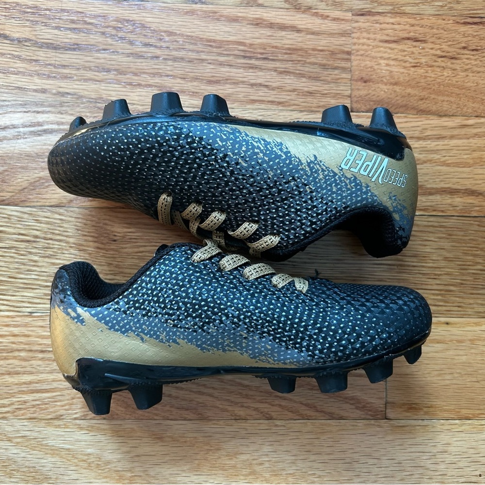 Kids Toddlers Black and Gold DSG Soccer Cleats Speed Viper Size 9